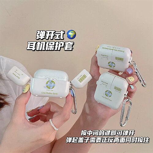 GUPBOO Airpods Coque Housse Étui Protecteur Compatible pour AirPods Pro-ins terre de protection de l'environnement