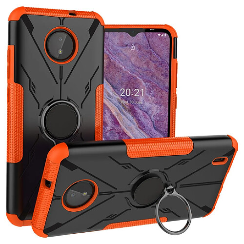 Coque en TPU 2-en-1, airbag quatre coins avec béquille pour votre Nokia C10/C20 - orange