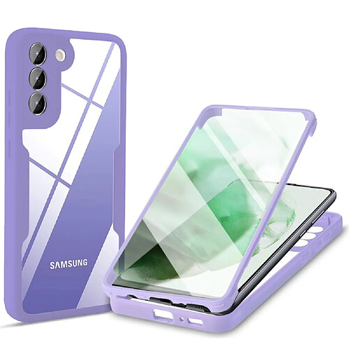 Coque en TPU + acrylique antichoc violet pour votre Samsung Galaxy S22 Plus 5G