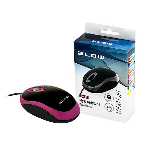 Souris optique USB pour ordinateur MP-20 BLOW rose