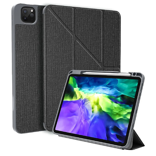 Etui en PU Réveil/Veille automatique avec support et porte-stylo noir pour votre Apple iPad Pro 11 pouces (2021/2020/2018)