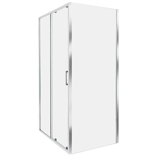 Beliani Cabine de douche YORO 80 x 100 x 185 cm Argenté