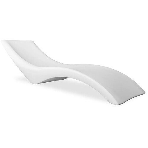 ICONIK INTERIOR Chaise longue de jardin Blanc