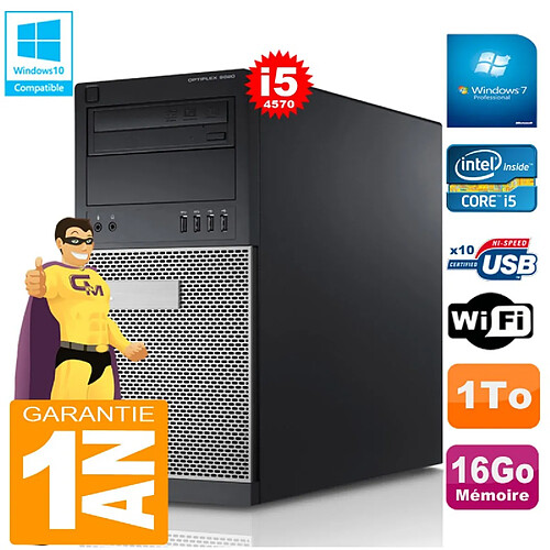 PC Tour DELL 9020 Core I5-4570 Ram 16Go Disque 1 To Graveur DVD Wifi W7 · Occasion