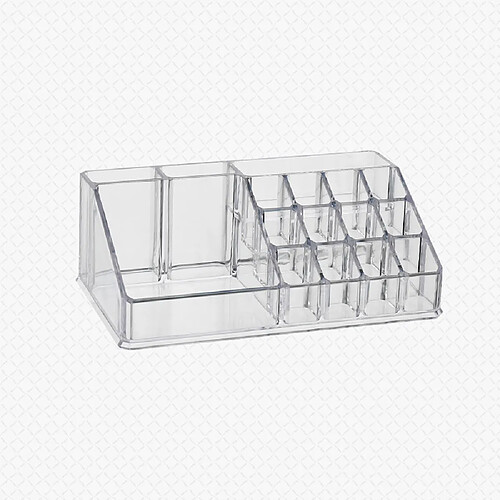 Universal Organisateur de maquillage acrylique transparent Boîte de rangement Organisateur de composition Porte-lèvres Boîte à bijoux Étagère d'affichage