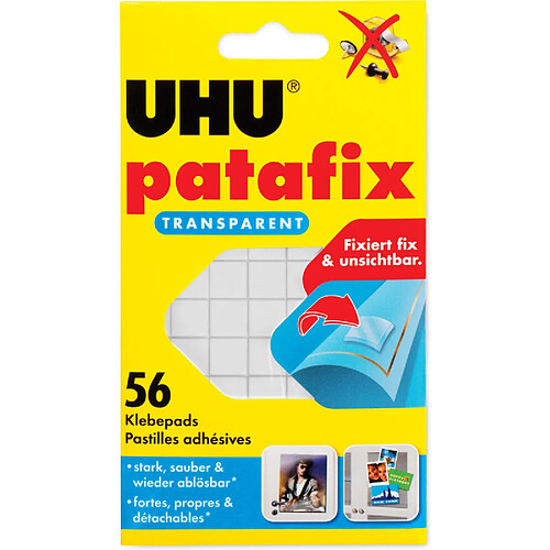 UHU Pastilles adhésives patafix, détachable, transparent ()