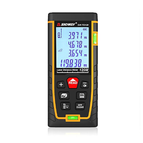 Wewoo Télémètre à bulle horizontale double distance Laser Range Meter Outil à main SW-TG120