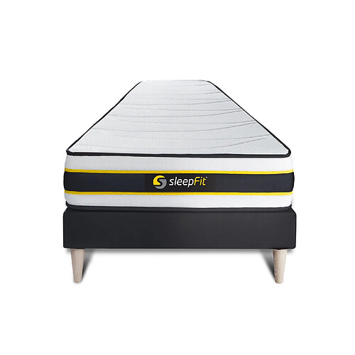 Sleepfit Ensemble 90x190 matelas FLEXY + sommier kit noir