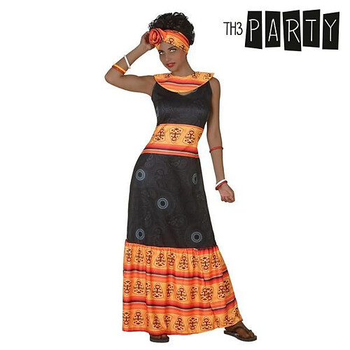 Totalcadeau Costume pour femme Africaine noir et orange (2 Pcs) - Un Deguisement adulte Taille - XS/S pas cher