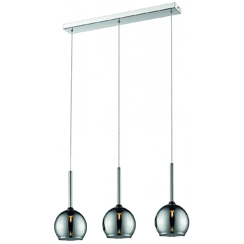 Luminaire Center Suspension Chrome WARWICK 3 Lumières