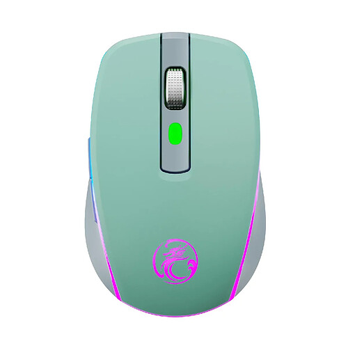 Yonis Souris Gamer Rose Silencieuse RGB Sans Fil