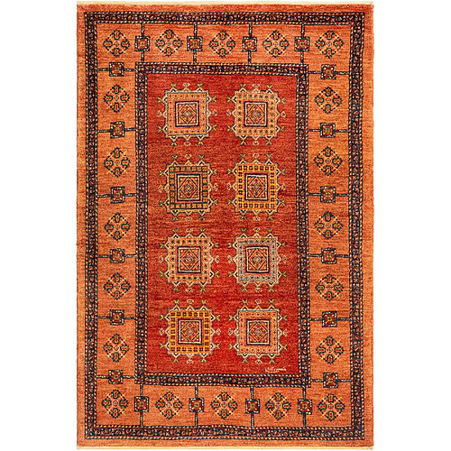 Vidal Tapis de laine 162x108 rouge Kashkuli