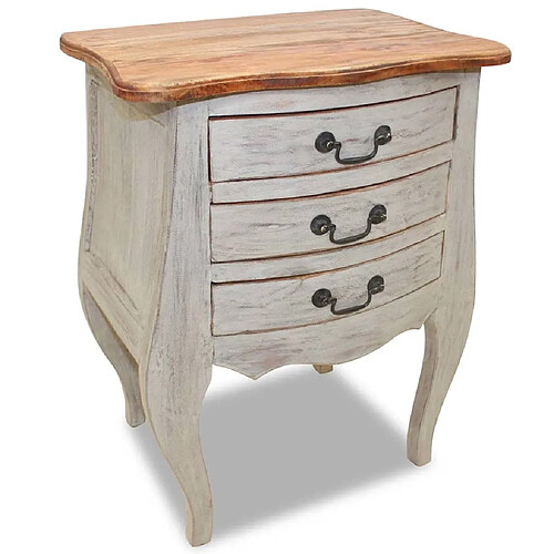 Maison Chic Table de chevet,Table de Nuit,Meuble de Rangement Bois de récupération massif 48 x 35 x 64 cm