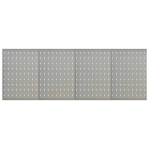 vidaXL Panneaux à chevilles muraux 4 pcs 40x58 cm Acier