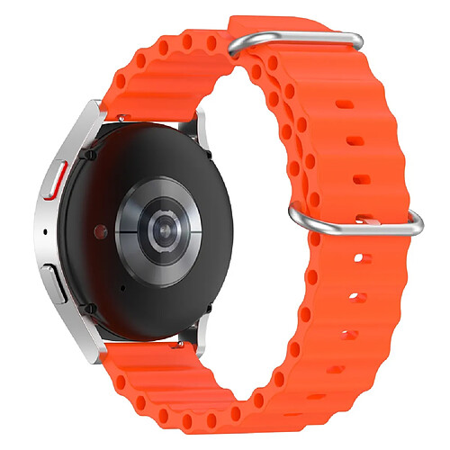 Bracelet en silicone couleur solide, design ondulé, réglable pour votre Samsung Galaxy Watch3 45mm/Galaxy Watch 46mm Universal 22mm - orange