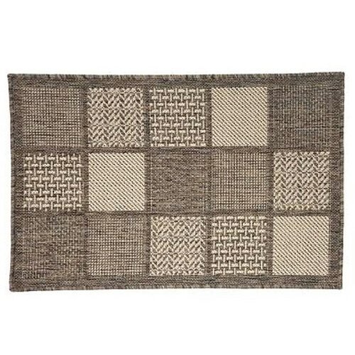 Tapis Déco Vintage Dalles 50x80cm Taupe