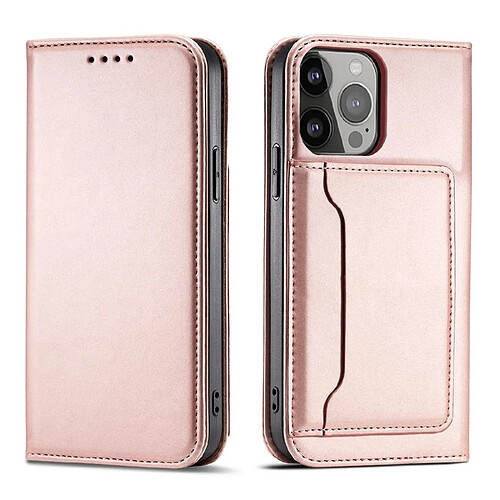 Ozzzo etui pour cartes magnetiques pour iphone 13 pro max pochette porte-cartes porte-cartes rose