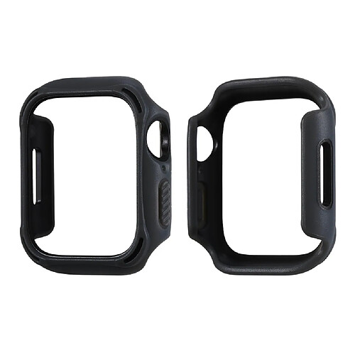 Coque en TPU double couleur, noir noir pour votre Apple Watch Series 7 45mm