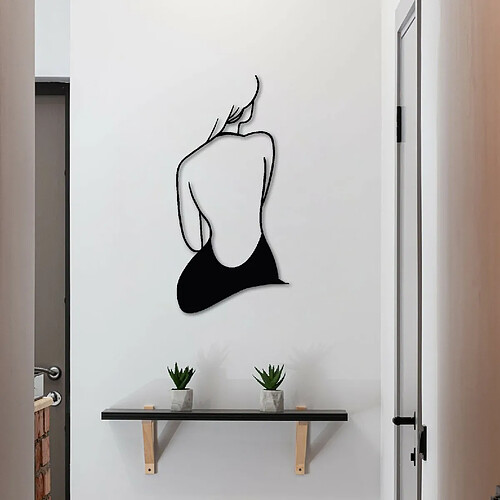 DEKORY Silhouette de femme Dos Décoration Murale en métal - 20x42 cm