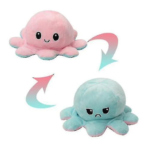 Universal Poupée de jouet en peluche de poulpe avec flip (bleu)