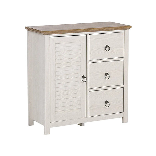 Beliani Commode crème et bois foncé KIRKLAND