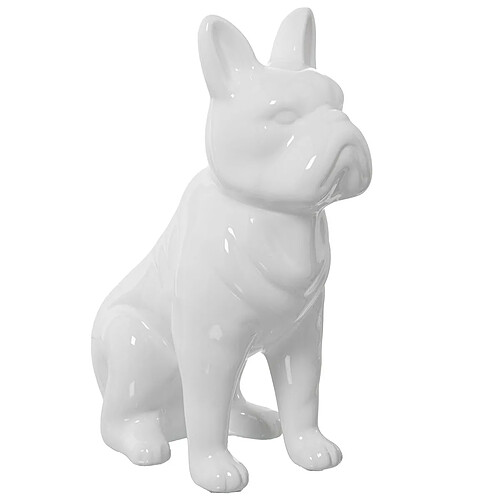 Figurine Décorative Alexandra House Living Blanc Céramique Chien 14 x 25 x 34 cm