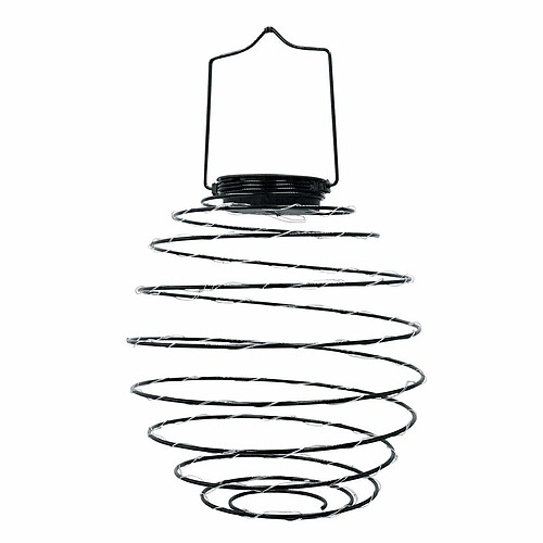 Lumi Jardin Suspension solaire spirale ORION Noir Acier H37cm