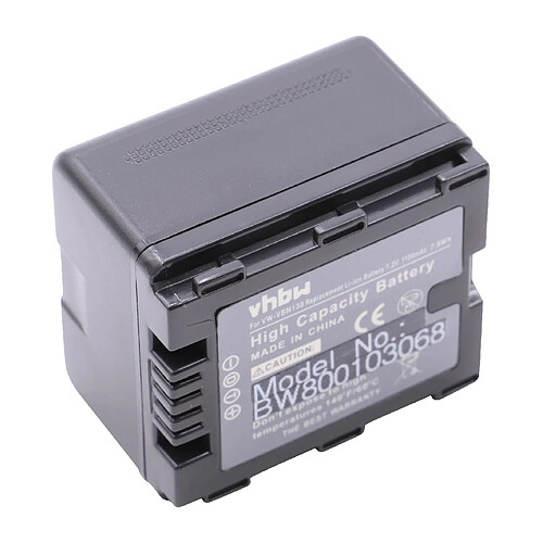 Vhbw Batterie avec Infochip LI-ION pour PANASONIC remplace VW-VBN130, VW-VBN130E, VW-VBN130E-K, VW-VBN260, VW-VBN260E, VW-VBN260E-K 1100mAh