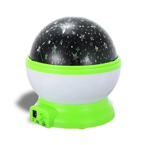 Totalcadeau Veilleuse projection de ciel étoilé, lampe USB vert