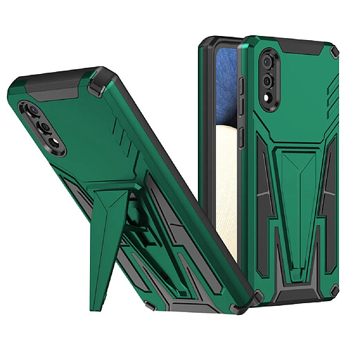 Coque en TPU antichoc avec béquille vert foncé pour votre Samsung Galaxy A02/M02