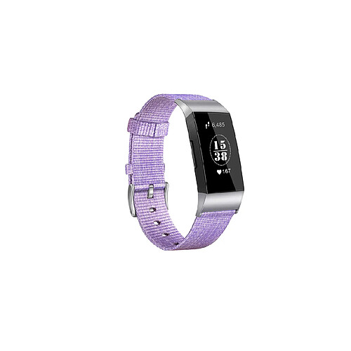 YP Select Bandes compatibles avec Fitbit Charge 3, bracelet de montre respirant en tissu tissé - Violet