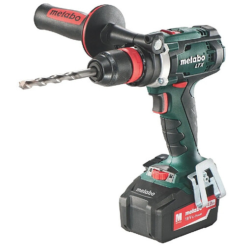 Perceuse-visseuse METABO 18V BS 18 LTX Quick + 2 batteries 5.2Ah - Chargeur - Poignée - en coffret - 6.02193.65