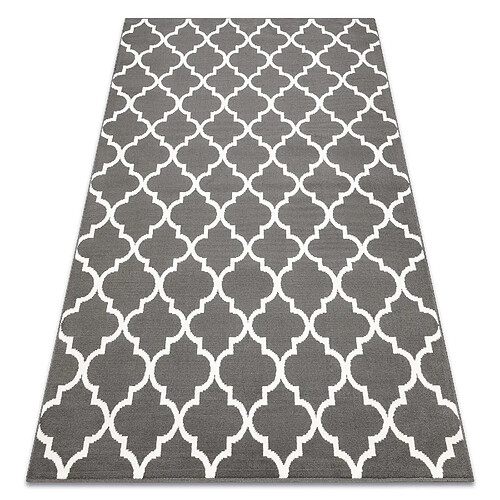 RUGSX BCF Tapis Morad TRELIS Treillis marocain - anthracite, gris 140x200 cm