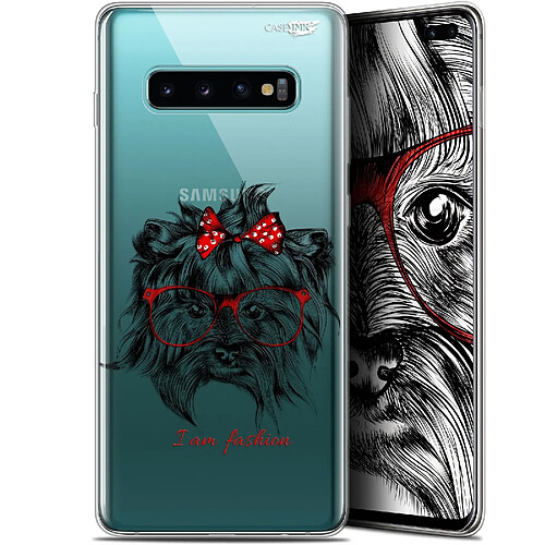 Caseink Coque arrière Samsung Galaxy S10+ (6.4 ) Gel HD [ Nouvelle Collection - Souple - Antichoc - Imprimé en France] Fashion Dog