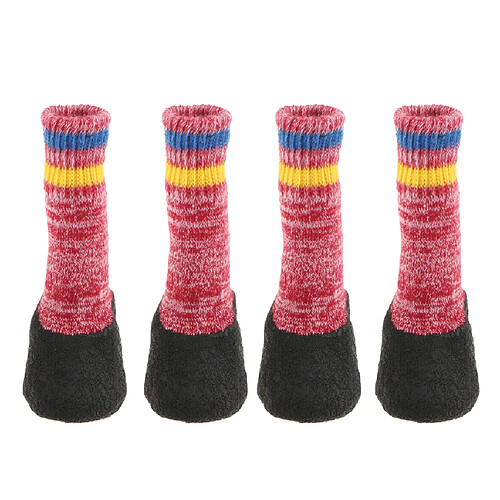 Chaussettes de chien anti-dérapant chaussettes chaussures chaudes chaussettes en coton patte de protection red_m