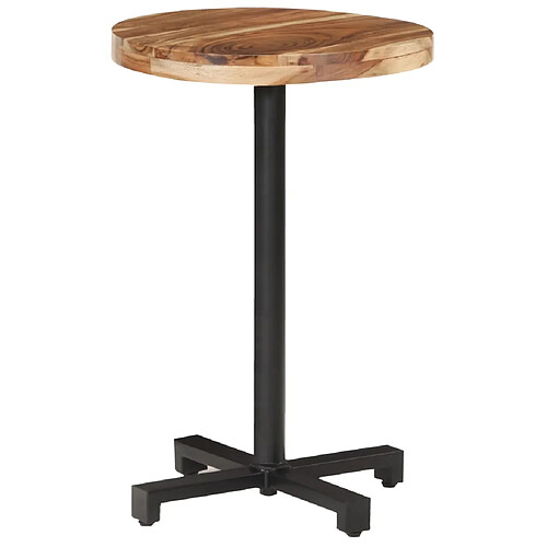 vidaXL Table de bistro Ronde Ø50x75 cm Bois d'acacia massif