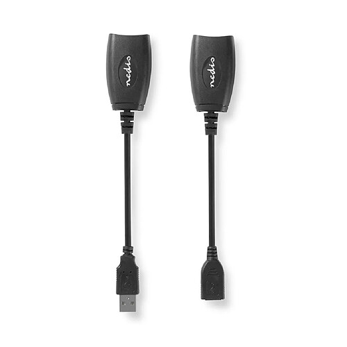 NEDIS Câble d'Extension USB 2.0 Actif | A Mâle - A Femelle | 50 m | Noir