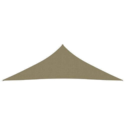 Helloshop26 Voile toile d'ombrage parasol tissu oxford triangulaire 2,5 x 2,5 x 3,5 m beige 02_0009796