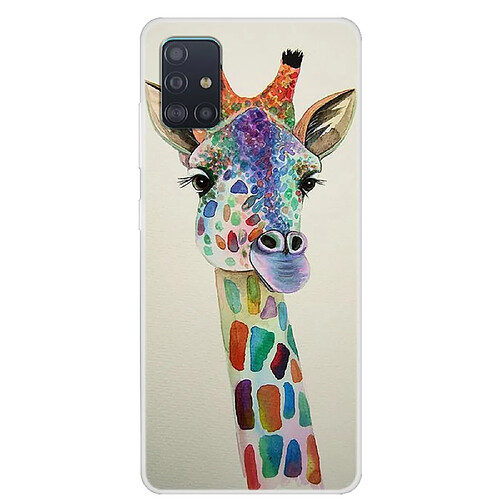 Coque en TPU impression de motifs souple girafe pour Samsung Galaxy A51