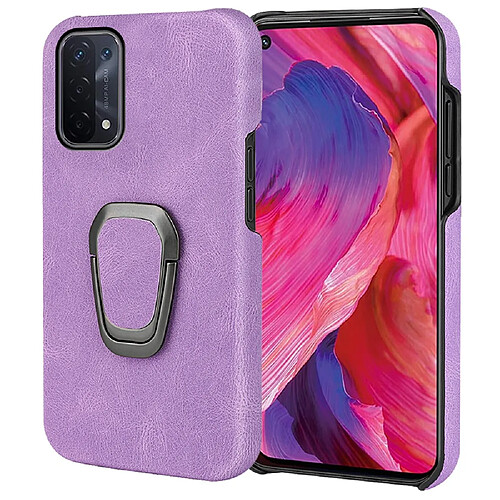 Coque en TPU + PU avec béquille, violet pour votre Oppo A54 5G/A93 5G/A74 5G