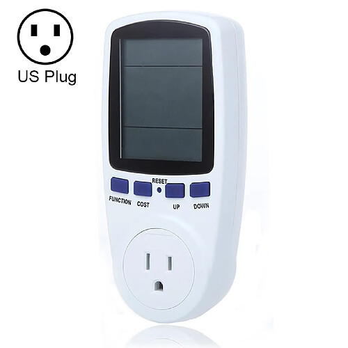 Wewoo Voltmètre AC 120 V 60 Hz Max 15A LCD Affichage Puissance Mètre Énergie Watt Ampères Volt Électricité Utilisation Moniteur Analyseur, US Plug