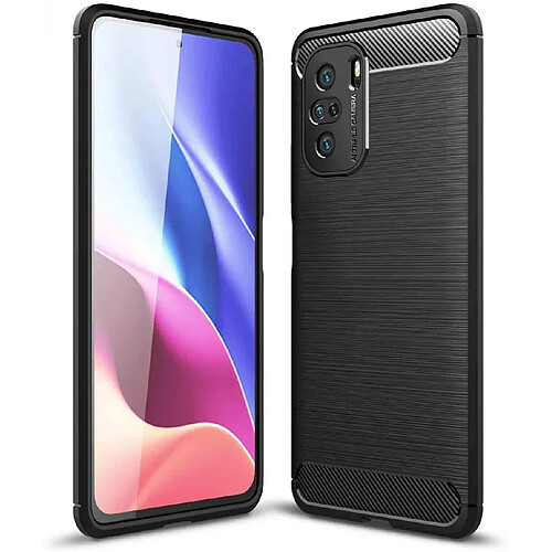 Coque de protection brossée noire pour le Xiaomi Poco F3 Carbon Fiber Antichoc XEPTIO