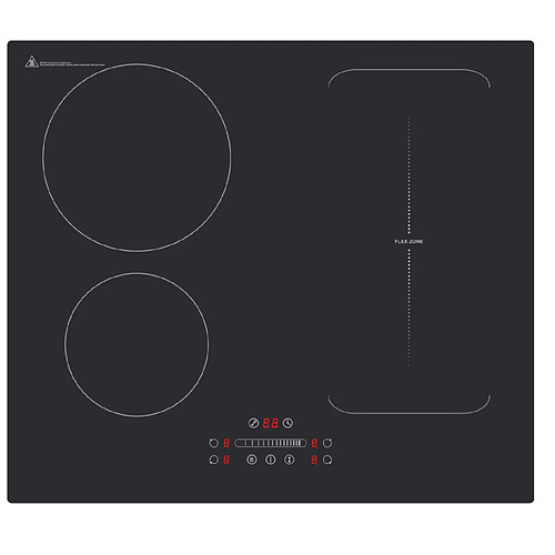 AMSTA - AMTI641F - Plaque induction - 7400W - 4 zones - 1 zone flex - Booster - Minuteur - Touches sensitives