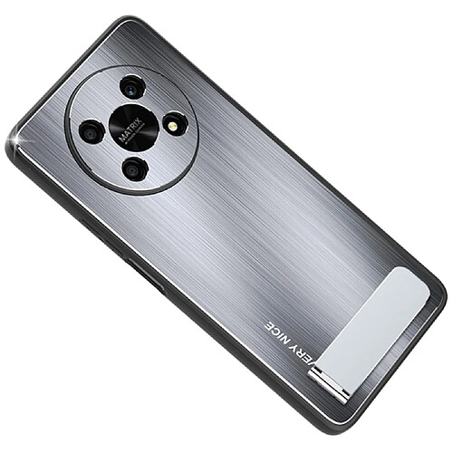 Coque en TPU + alliage d'aluminium avec béquille pour votre Honor X30 5G - argent