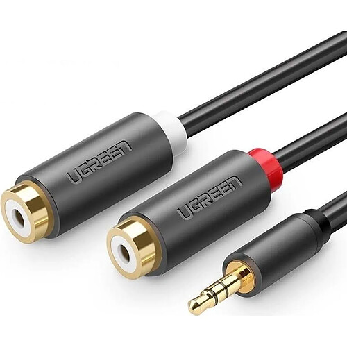 UGreen Jack 3.5mm - Jack 3.5mm x2 1m noir (UGR978BLK)