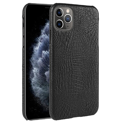 Wewoo Coque Rigide Pour iPhone 11 Pro Crocodile antichoc Texture PC + Etui PU Noir