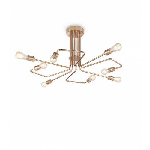 Ideal Lux Plafonnier Laiton antique TRIUMPH 8 ampoules