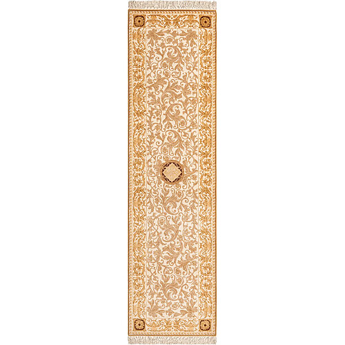 Vidal Tapis de couloir en laine 300x81 brun Darya