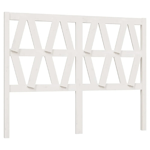 Maison Chic Tête de lit moderne pour chambre - Décoration de lit Blanc 141x4x100 cm Bois massif de pin -MN39462