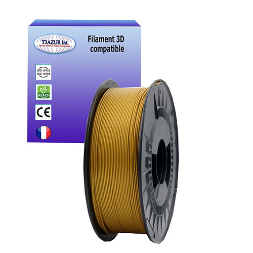 T3Azur Filament PLA 3D - Or